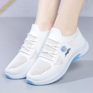 Giày trắn Thoải mái Breathable Giày thể thao nữ Giày đế mềm Thể thao Casual thể thao nữ giày
