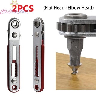 【COLORFUL】2pcs Mini-Ratchet Wrench Screwdriver Set 90-Degree Offset Screwdriver Handle