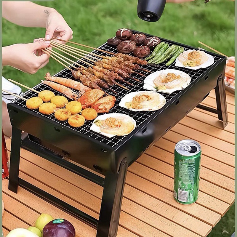 1 Vỉ Nướng Bbq Gấp Gọn Tiện Dụng Mang Theo Du Lịch Cắm Trại