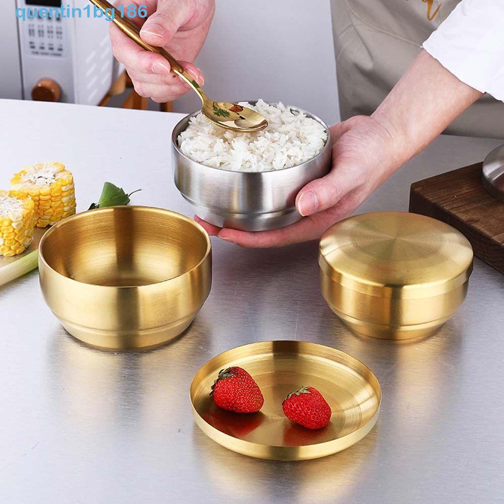 Bát Ăn Cơm Hai Lớp QUENTIN1BG QUENTIN1BG|Bát Hấp Thức Ăn Có Nắp Đậy Bằng Thép Không Gỉ 304 Cao Cấp