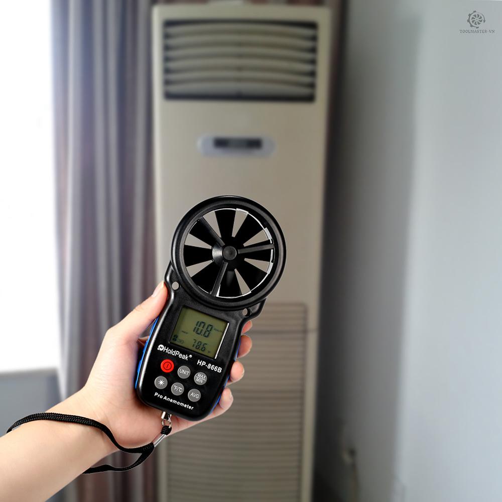 Máy Đo Tốc Độ Gió Kỹ Thuật Số Mini HoldPeak HP-866B Màn Hình LCD