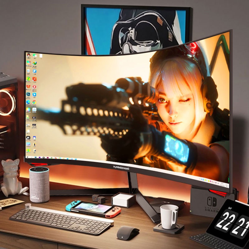 Hecho Màn hình phẳng 27 inch 144Hz  24 HD Gaming có độ nét cao dùng làm máy tính văn phòng hay chơi game 32 IPS 1K 75hz