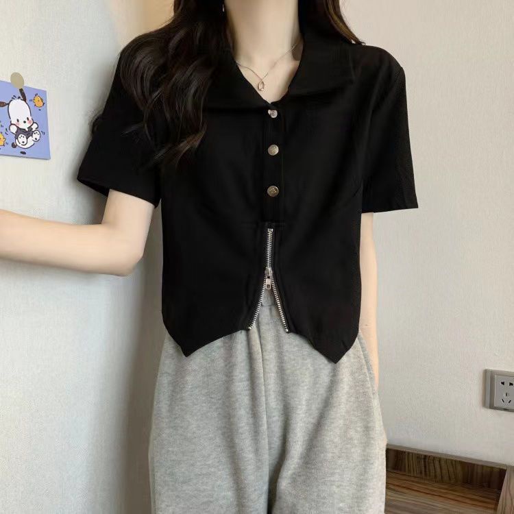 Áo thun COZOKC tay ngắn kiểu dáng đơn giản hợp thời trang
