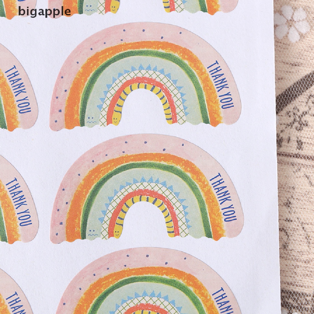 Set 100 Miếng Dán Họa Tiết Chữ Thank You Dùng Để Trang Trí Thiệp / Scrapbook