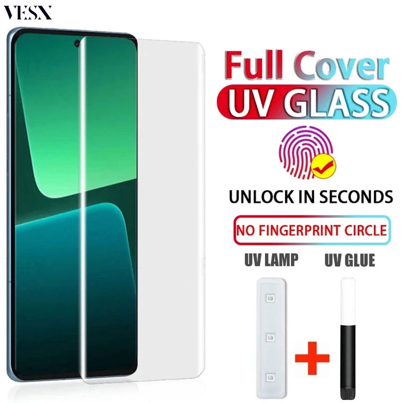 Kính cường lực toàn màn hình keo UV cho XIOMI Xiaomi Mi 14 13 Lite 12 12s 11 10s Civi 3 2 1s Note 10 Ultra Lite Redmi Note 13 Pro+ 4G 5G 2023