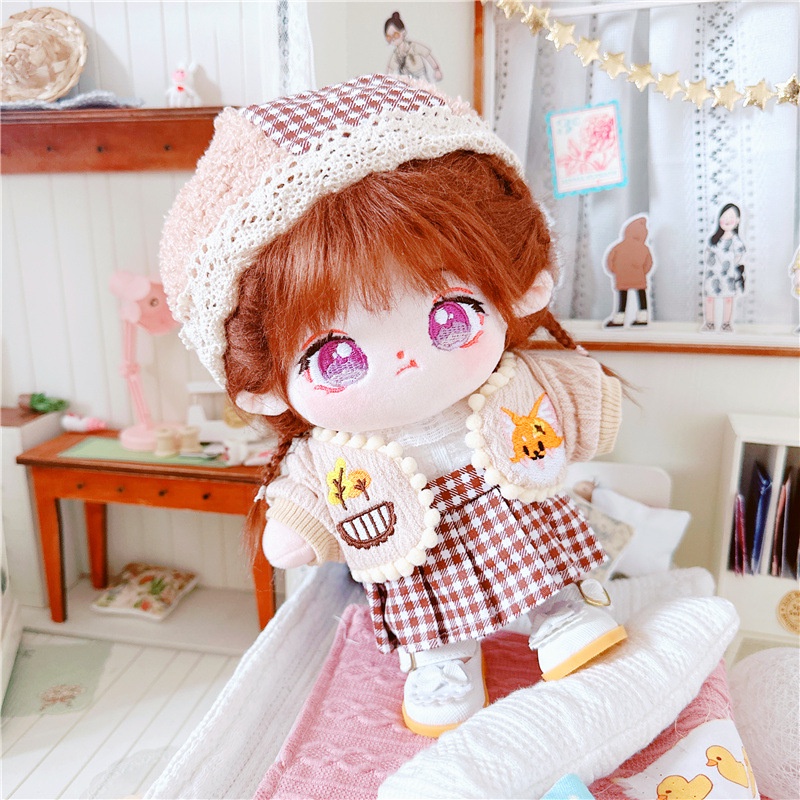 Đầm Cotton 20cm Xinh Xắn Theo Phong Cách Mùa Thu Dành Cho Búp Bê