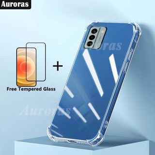 Ốp Điện Thoại Trong Suốt Màu Trơn Có Túi Khí Và Miếng Dán Cường Lực Cho Nokia G21 G11 G22 G22 G21 G11