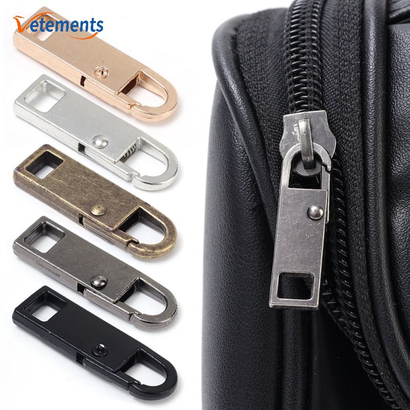 1 Dụng Cụ Khóa Kéo Kim Loại Hình Trái Tim Có Thể Tháo Rời / Đầu Trượt Kim Loại Dùng Để Sửa Chữa Túi Khóa Kéo / Ba Lô