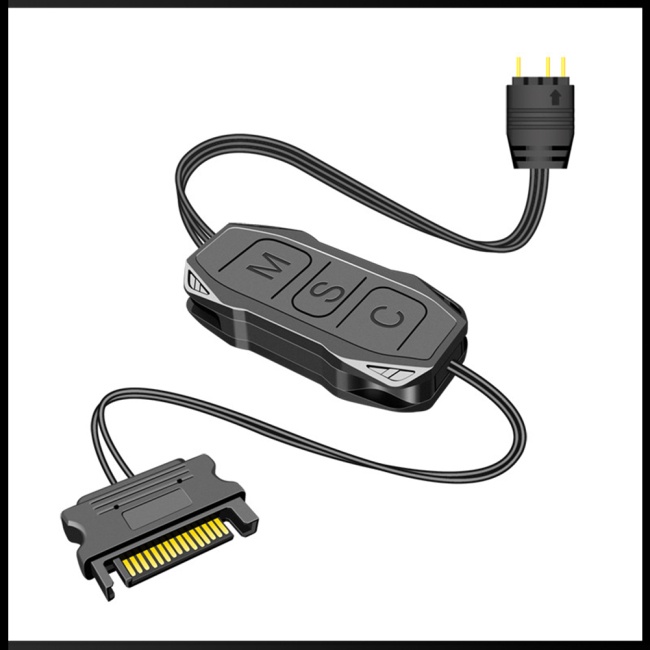 Bộ Điều Khiển Đồng Bộ Mini Zevaret Argb Với Dây Cáp Mở Rộng 5v 3-pin Sang SATA