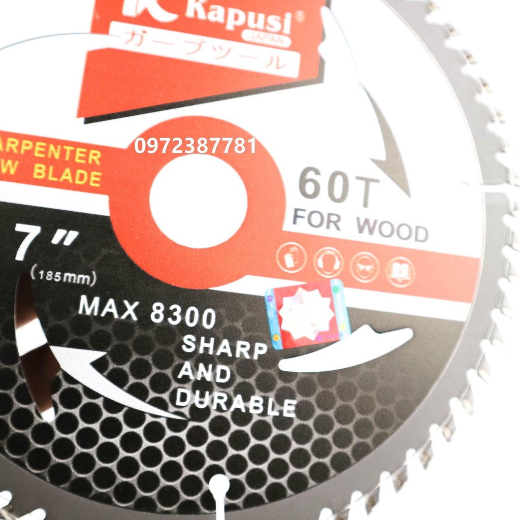 Lưỡi cưa gỗ Kapusi chính hãng kích cỡ từ 110mm đến 250mm, lưỡi cắt gỗ hàng chất lượng cao