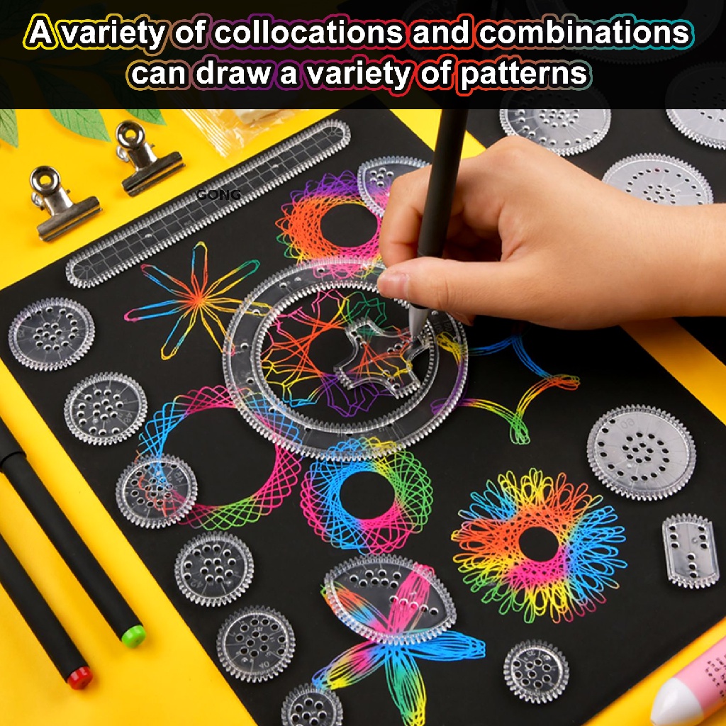 GO 22 Pieces Spirograph Drawing Set Creative Deluxe Drawing Kit VN