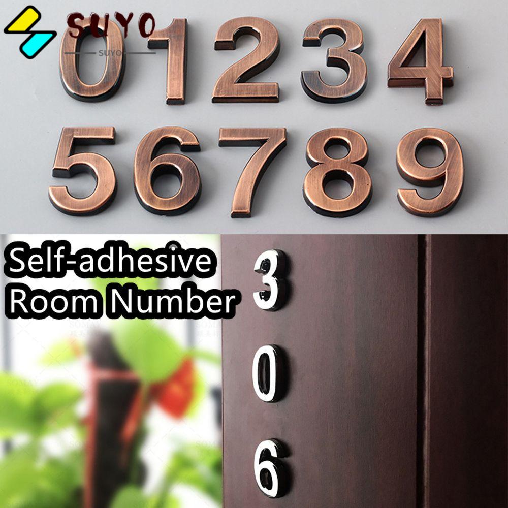 1 Biển Hiệu Địa Chỉ Tự Dính Bằng Nhựa ABS Đồng 3D Trang Trí Phòng