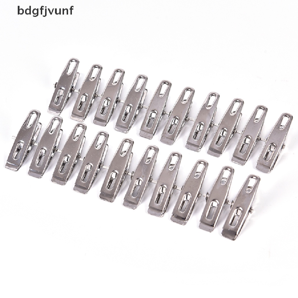 Set 20 Kẹp Phơi Quần Áo Bằng Thép Không Gỉ Chất Lượng Cao