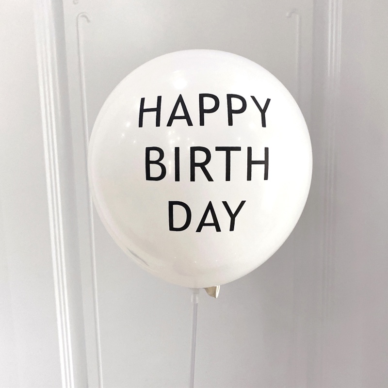 1 Bong Bóng 10 Inch In Chữ HAPPY Birthday Xinh Xắn