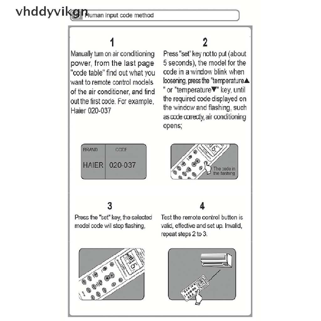 Điều Khiển Từ Xa Không Dây K-1028E AC Màn Hình LCD Cho Máy Lạnh