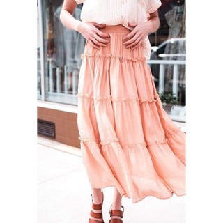 Váy Blu.Pepp3r dáng maxi xòe 2 lớp