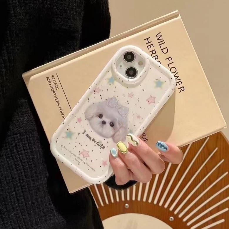 Ốp Điện Thoại Silicon TPU Mềm Trong Suốt Chống Sốc In Hình Cún Cho IPhone 14 12 13 11 Pro XS Max XR X 8 7 Plus 6S