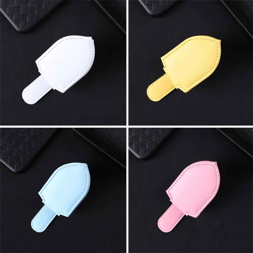 Kẹp Giữ Mắt Kính / Tài Liệu Xe Hơi Bằng Da PU C8D3 Tiện Dụng