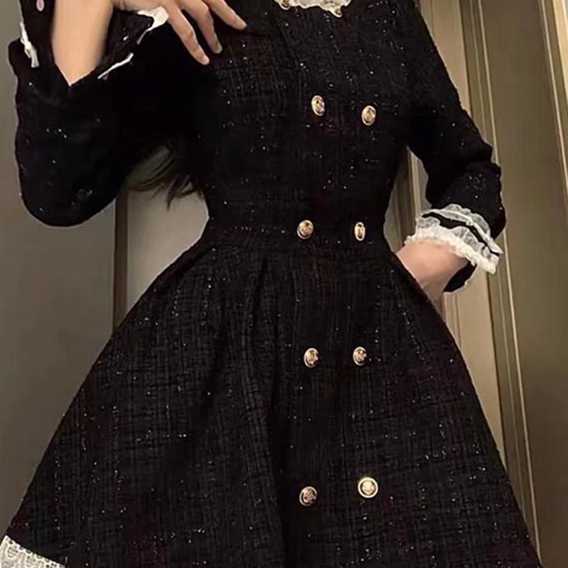 IELGY   hepburn Váy Đen Nhỏ Mát Mẻ Cao Cấp Có Hương Thơm Ngọt Ngào Dành Cho Nữ