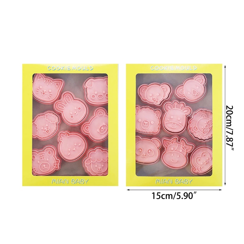 Bộ 16 Khuôn Nhựa Làm Bánh Quy Hình Động Vật Đáng Yêu