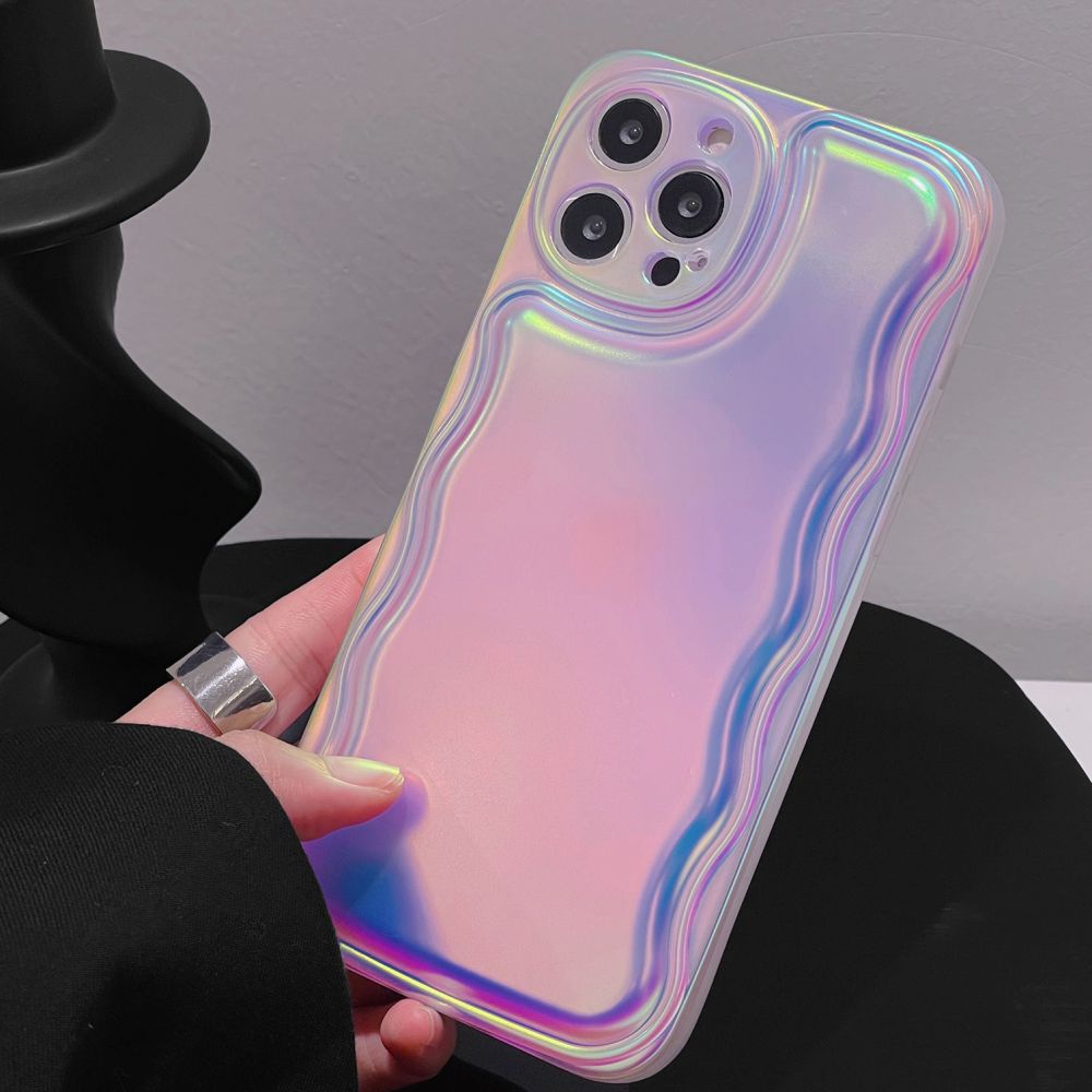 Ốp Điện Thoại TPU Mềm Trong Suốt Màu Laser Cho IPhone 13 12 11 Pro Max XS XR 8 7 Plus