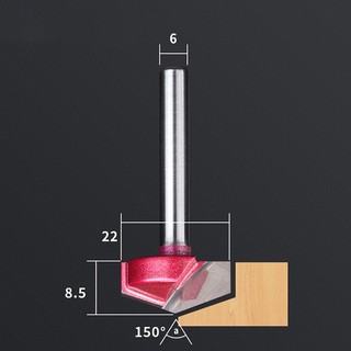 Mũi cắt rãnh CNC Vát Cốt 6mm Tideway LC0301 [ Govis ]