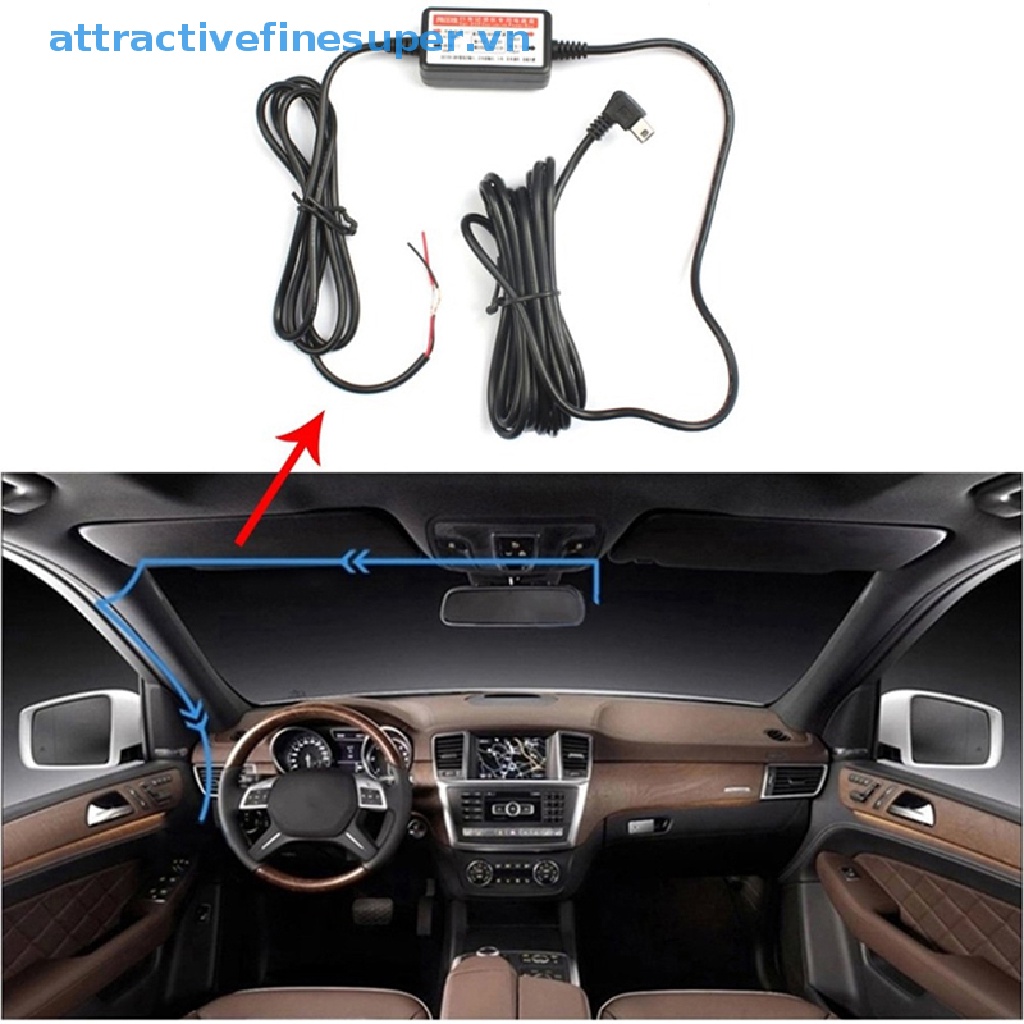 Bộ Dây Cáp Sạc Chuyển Đổi Mini / Micro USB Từ 12v Sang 5v Tiện Dụng Cho Camera DVR