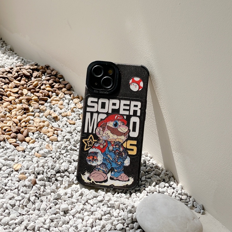 Ốp Điện Thoại Silicon Mềm Chống Sốc Hình Super Mario Cho iPhone 14 Pro Max 11 12 13 Pro 7 8 Plus X XS Max XR