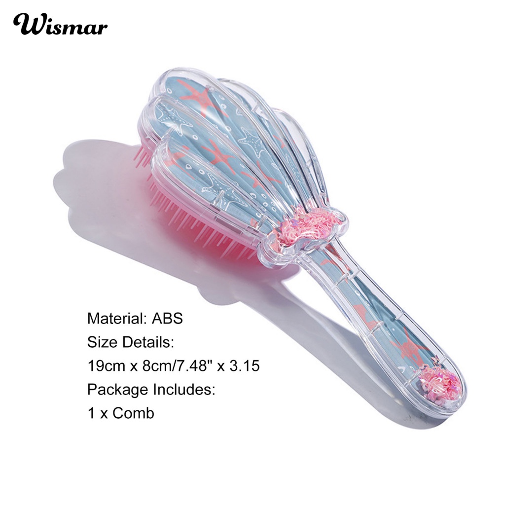 Lược Chải Tóc Đệm Khí Bằng ABS Màu Xanh Lá Hình Sao Biển