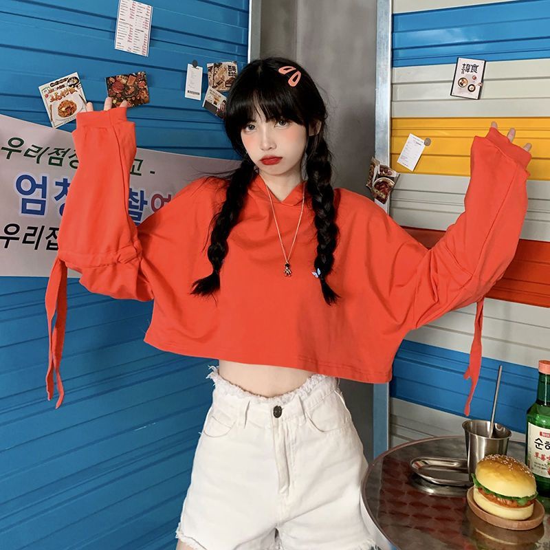 Áo Sweater Chui Đầu Dáng Rộng Có Mũ Trùm Thiết Kế Mới Cho Nữ