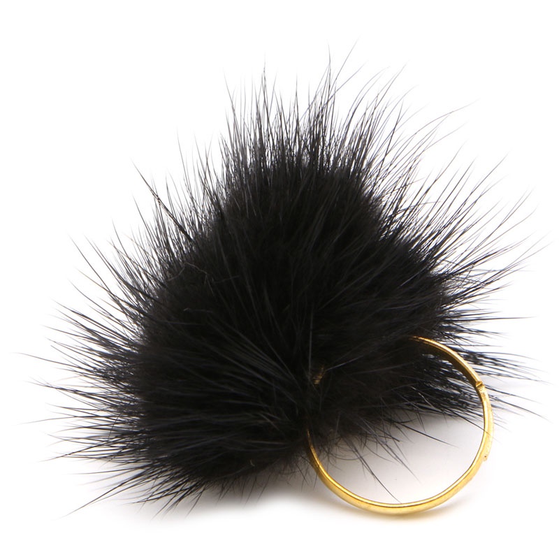 Nhẫn Đính Bóng Lông Mềm Mại Thời Trang Cho Nữ