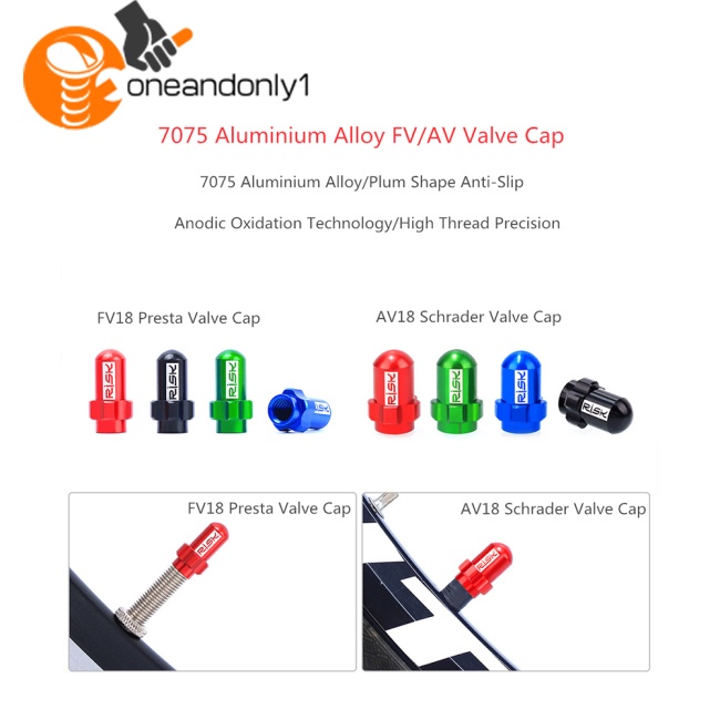 Bộ 2 Nắp Van Khí Bánh Xe Đạp Leo Núi Bằng Hợp Kim Nhôm Chống Bụi