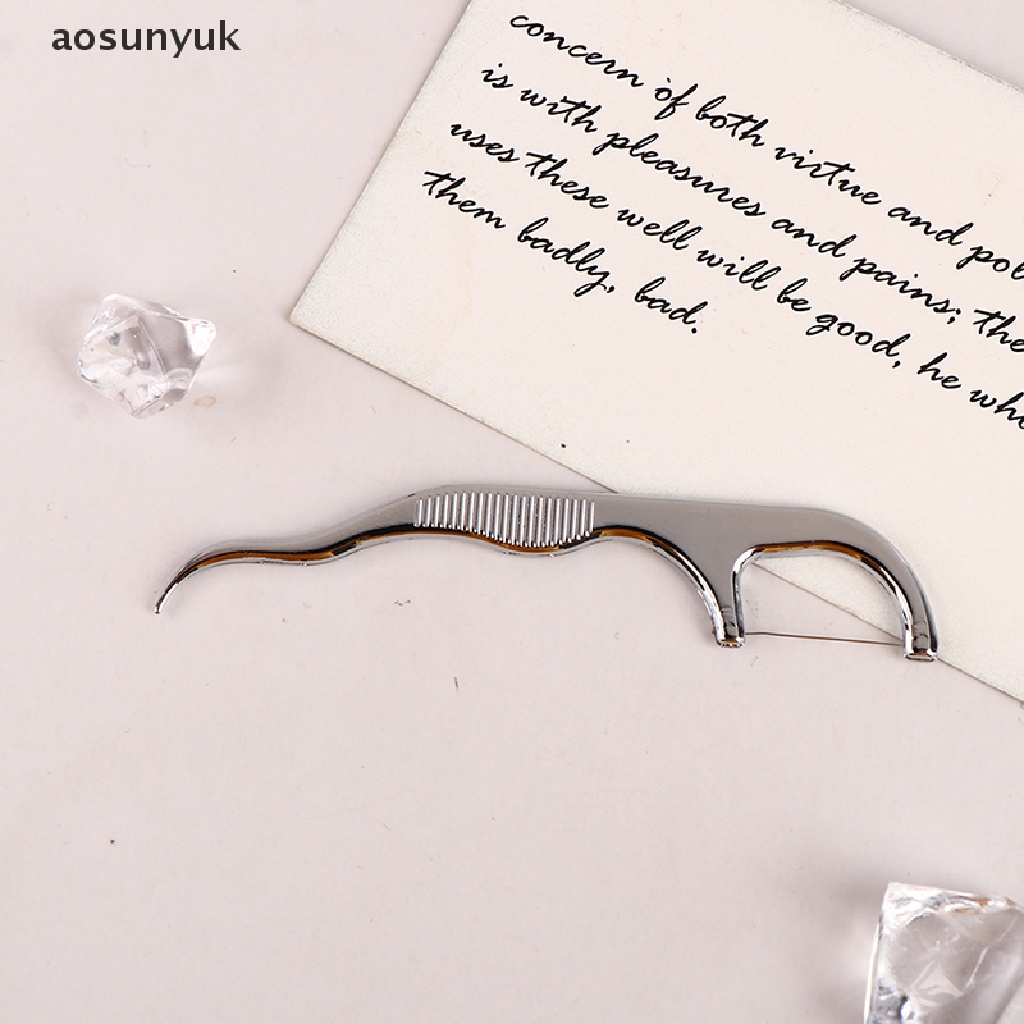 Aosunyuk Giá Đỡ Chỉ Nha Khoa Bằng Thép Không Gỉ Tái Sử Dụng Làm Sạch Răng