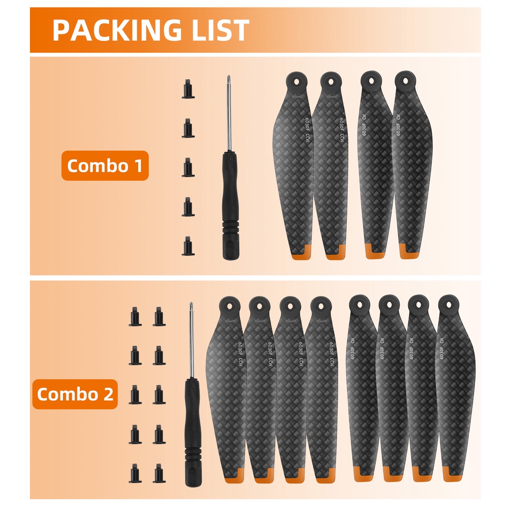 Set 4 / 8 Cánh Quạt Bằng Sợi Carbon Kèm Tua Vít Thay Thế Cho DJI Mini 3 Drone