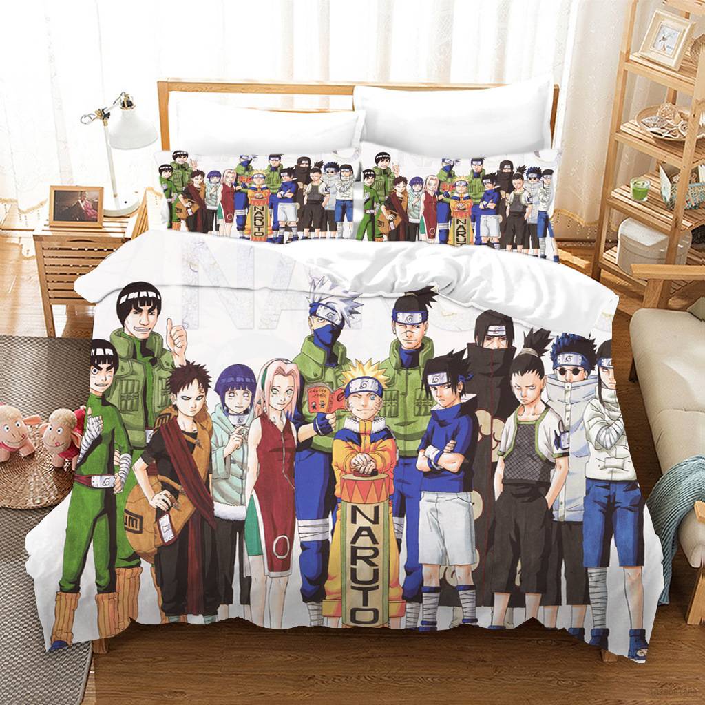 Bộ Drap giường 3 Trong 1 Họa Tiết Hoạt Hình NARUTO Uchiha Itachi Sasuke YT3