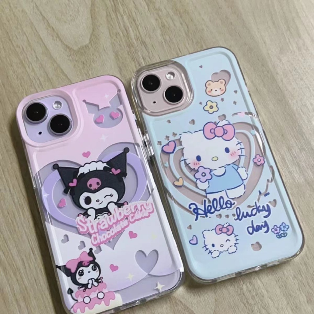 ✅Ốp Điện Thoại Trong Suốt Họa Tiết Hoạt Hình Kuromi Dễ Thương Cho iPhone 14 / 13promax 12 / 11pro xs / 7 / 8Plus