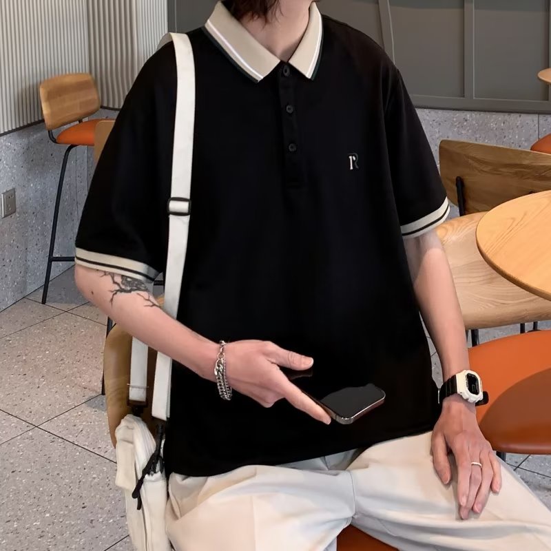 Áo Thun Polo Tay Ngắn Thêu Họa Tiết Thời Trang Mùa Hè 2023 Cho Nam