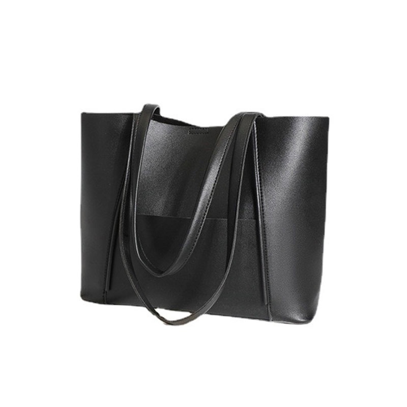 Mischa Túi Xách Da PU Màu Trơn Sức Chứa Lớn Dễ Phối Đồ Thời Trang
