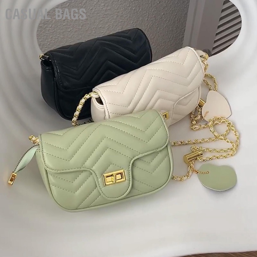 Có hàng sẵn Túi đeo chéo thời trang nữ dây chuyền hình thoi túi nhỏ gió thơm túi vuông nhỏ đeo vai túi nhỏ