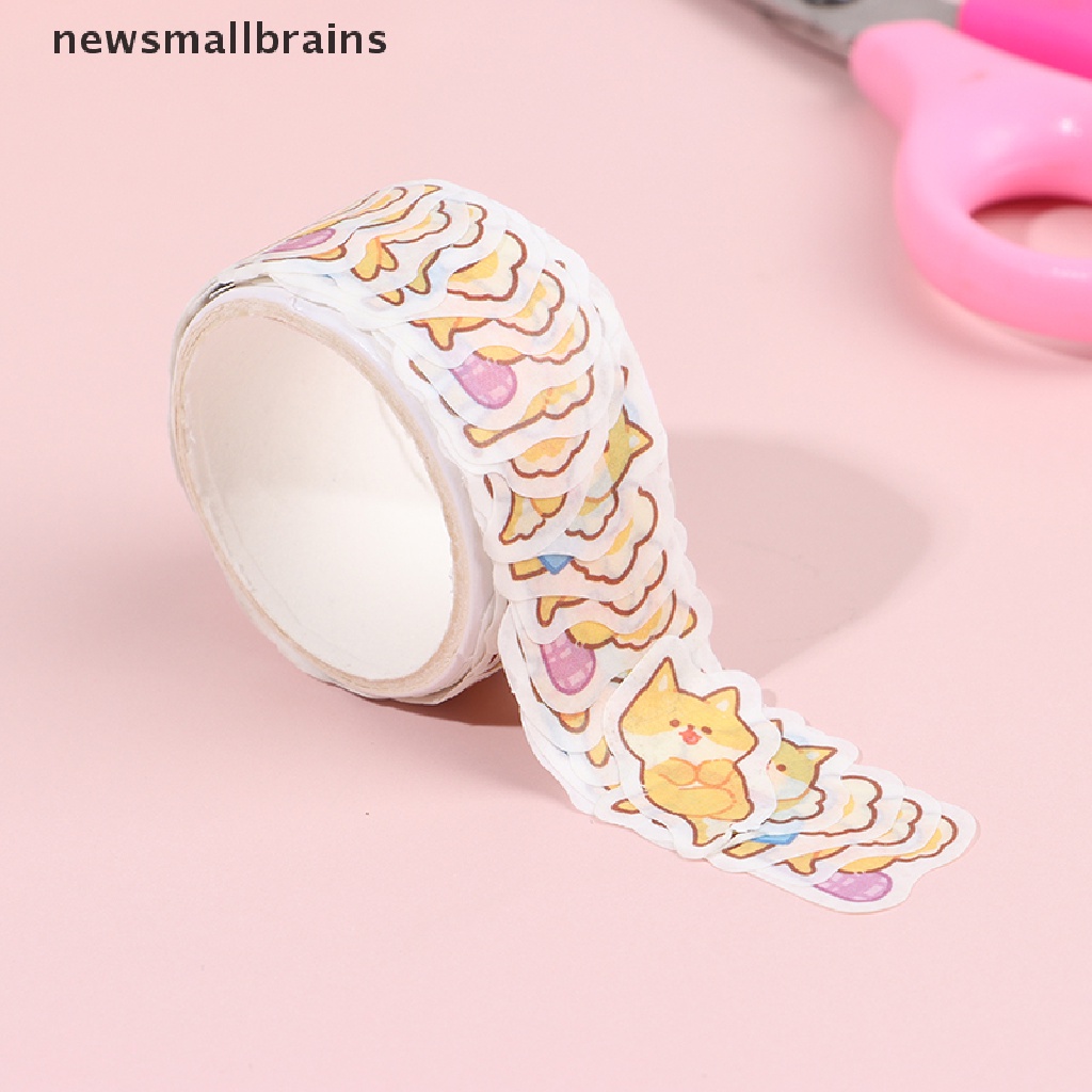 Cuộn 100 Băng Dính Washi Hình Thú Hoạt Hình Dễ Thương