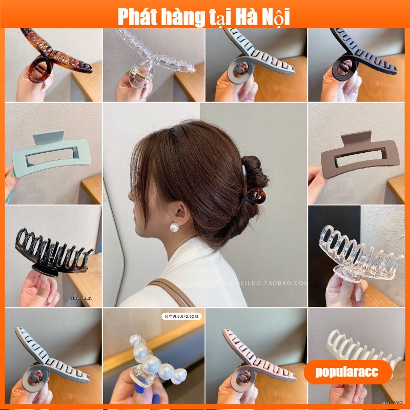 Kẹp nhựa phong cách Hàn Quốc Kẹp tóc cỡ lớn đơn giản cá tính