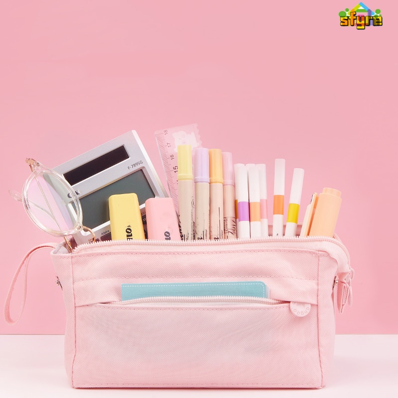 Túi Đựng Bút Đa Năng Sức Chứa Lớn Có Khóa Kéo Tiện Dụng