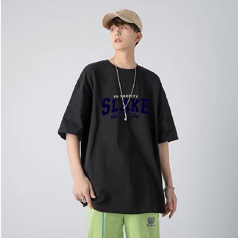 Áo Thun Tay Ngắn Dáng Rộng In Chữ Phong Cách hip hop Hàn Quốc Thời Trang Cho Nam Và Nữ Size M-8XL