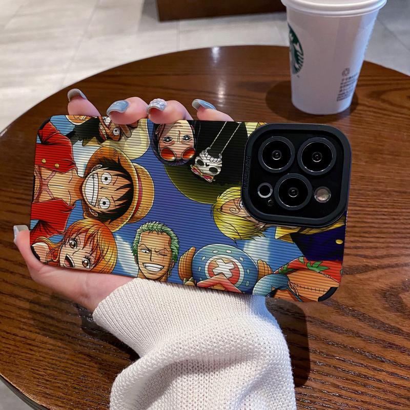 Ốp Điện Thoại Mềm Chống Rơi Họa Tiết One Piece Monkey D Luffy Cho IPhone 11 14 13 12 Pro Max XR 14 6 6s 8 7 Plus X XS Max SE