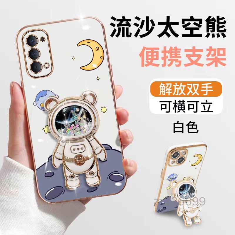 Ốp Điện Thoại TPU Mềm Chống Sốc Có Giá Đỡ Hình Gấu 3D Cho oppo reno 4 4G reno 4 pro reno 5 reno 6 4G reno 6 5G oppo reno 6Z