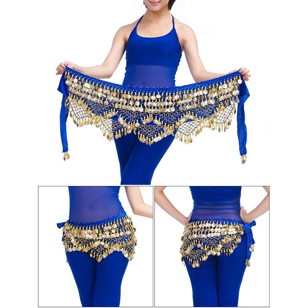 OSIER1 Chân Váy Múa Bụng Đính Kim Sa Lấp Lánh Dễ Thương Cho Nữ