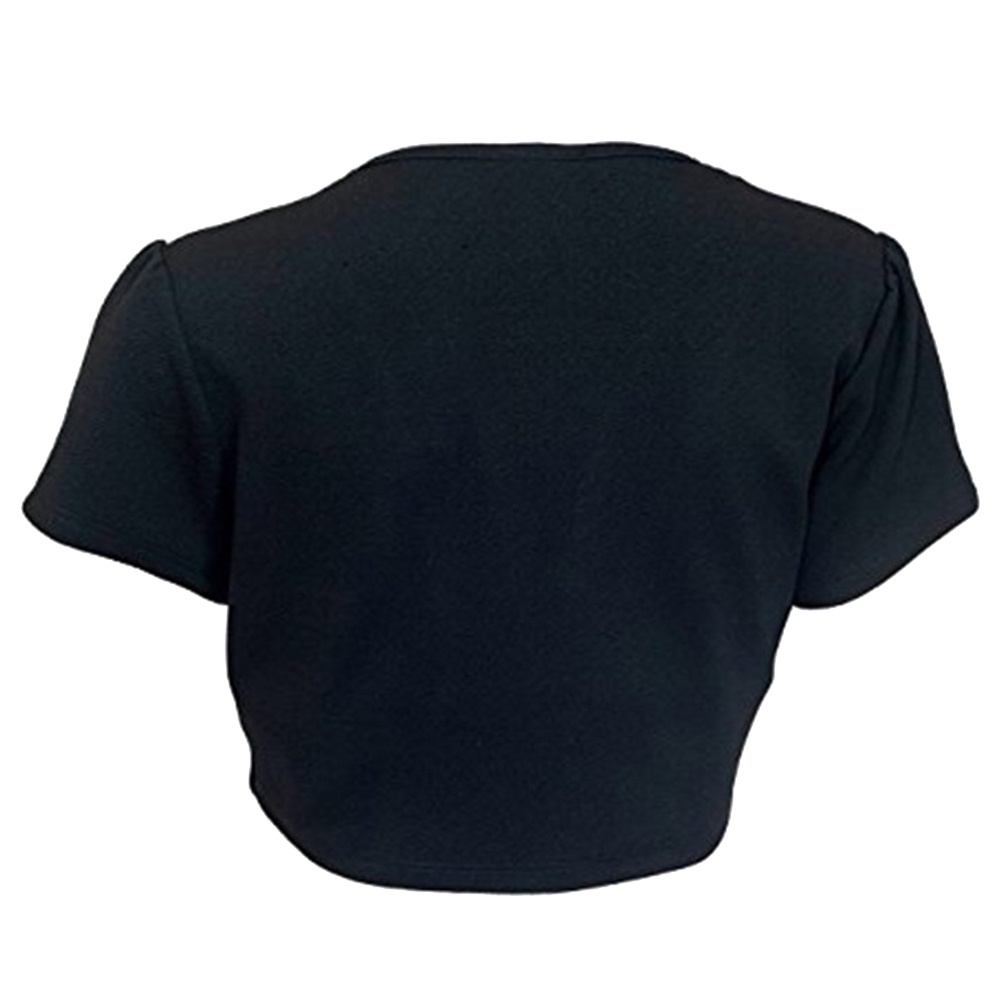 Áo Khoác Ngắn Tay Màu Trơn Kích Thước Lớn Bolero Shrug Cho Nữ