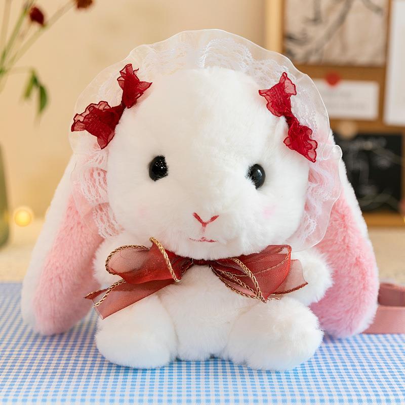 Túi Đeo Vai Hình Thỏ Nhồi Bông Kiểu Lolita Dễ Thương