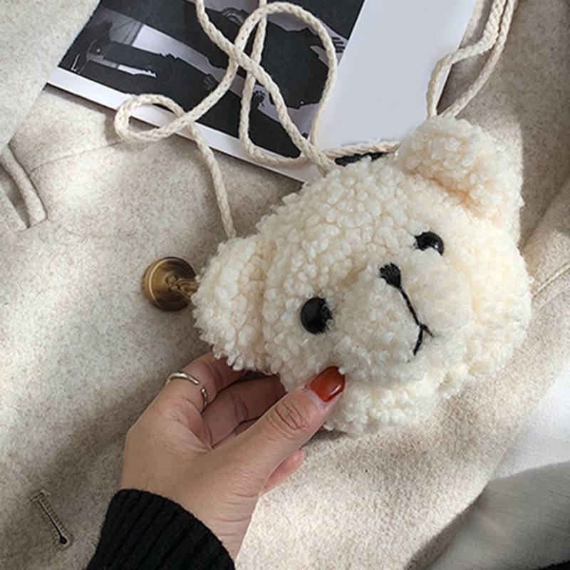 Túi Đeo Chéo Vai Hình Gấu Bông Dễ Thương Dành Cho Nữ