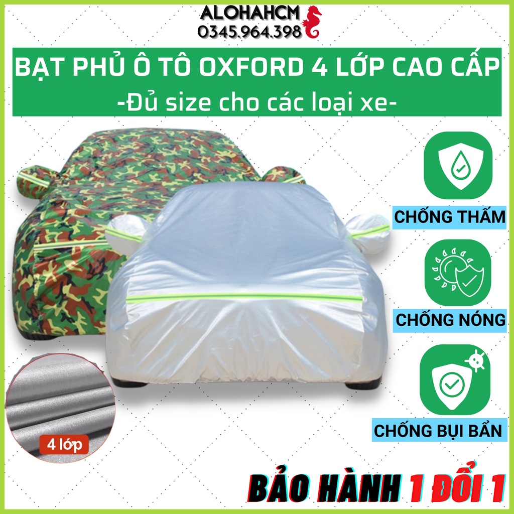 Bạt Phủ Ô Tô Cao Cấp Kaw 3 Lớp Tráng Nhôm Bọc Lớp Nỉ Trong Chống Xước, Chống Nắng